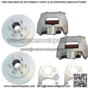 Single Axle 12" Dacromet Disc Brake Kit, 6k