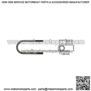 Round U-Bolt, 2-3/8" x 6-1/2" x 1/2"-20 (3.5k Axle)