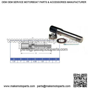 Trailer Axle Spindle for 1" x 1" Wheel Bearings