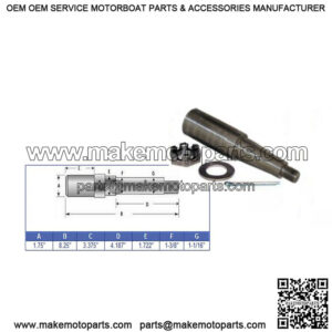 Trailer Axle Spindle for 1-3/8" x 1-1/16" Wheel Bearings