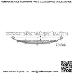 20" Double Eye Trailer Leaf Spring (4 leaves / 2,500 lb.)