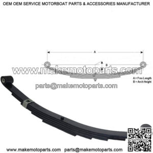 25.25" Double Eye Leaf Spring (5 leaves / 2900 lb.)