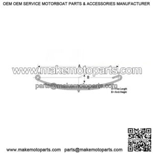 22" Open Eye Slipper Trailer Leaf Spring (4 leaves)