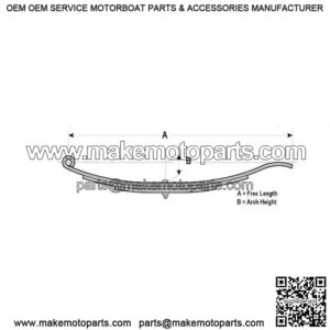 24-1/4" Slipper Leaf Spring (3 leaves / 750 lb.)