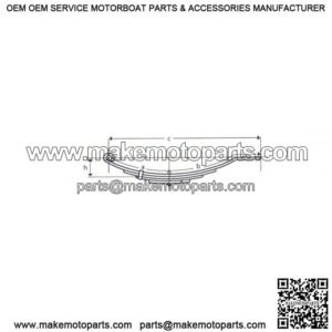 22-1/2" Slipper Leaf Spring (3 leaves / 750 lb.)