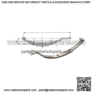 24.5" Flat End Slipper Leaf Spring (4 leaves / 1000 lb.)