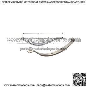 25" Flat End Slipper Leaf Spring (2 leaves / 600 lb.)