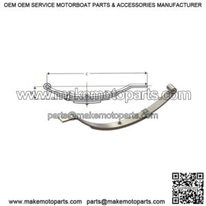 25" Flat End Slipper Leaf Spring (3 leaves / 1400 lb.)