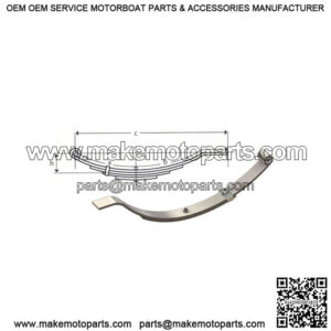 25.13" Flat End Slipper Leaf Spring (5 leaves / 1184 lb.)