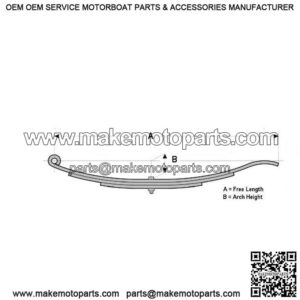 30" Slipper Leaf Spring (3 leaves / 1500 lb.)