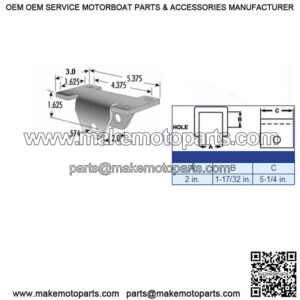Heavy Duty Bolt-On Leaf Spring Hanger, 2" I.D.