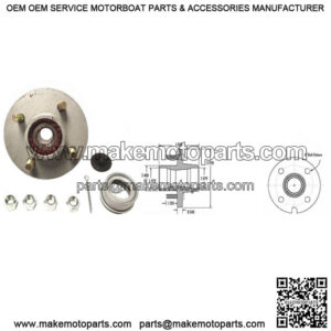 1" Bearing, 4 on 4" Stud GalvX Super Lube Hub Kit