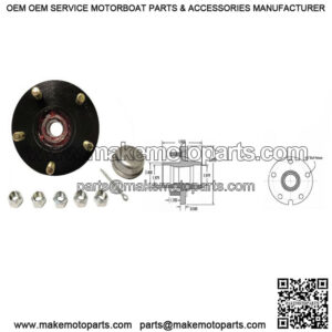 1" Bearing, 5 on 4.5" Stud Wheel Hub Kit