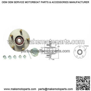 1" Bearing, 5 on 4.5" Stud GalvX Hub Kit