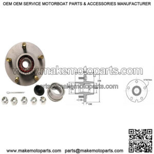 1" Bearing, 5 on 4.5" Stud GalvX Super Lube Hub Kit