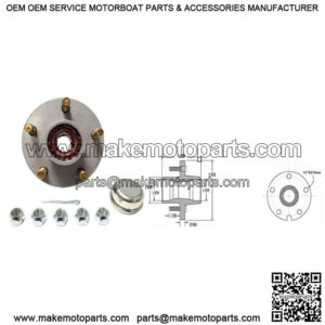 1-3/8" x 1-1/16" Bearing, 5 on 4.5" GalvX Hub Kit