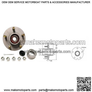 1-3/8" x 1-1/16", 5 on 4.5" Stud GalvX Super Lube Hub Kit