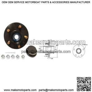 1-3/8" x 1-1/16" Bearing, 5 on 4.5" Stud VORTEX Hub Kit