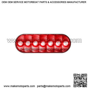 Red Grommet Mount Oval LED Tail Light