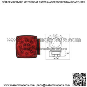 LED Micro-Flex  Right Hand Under 80" Wide Trailer Tail Light