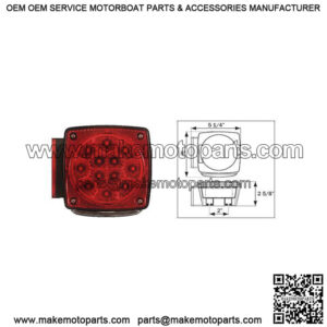 LED Micro-Flex  Left Hand Under 80" Wide Trailer Tail Light