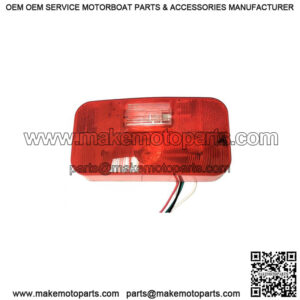 RV Right Hand Trailer Tail Light w/ White Base