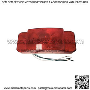 Low Profile RV Right Hand Trailer Tail Light w/ White Base