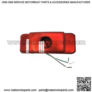 Low Profile RV Right Hand Trailer Tail Light w/ Black Base