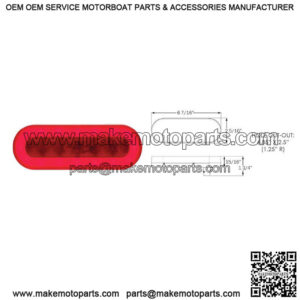 LED GloLight  6" Oval Red Vehicle/Trailer Tail Light