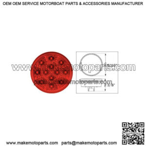 LED Micro-Flex  4" Round Red Vehicle / Trailer Tail Light