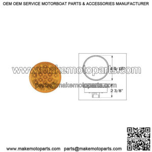 LED Micro-Flex  4" Round Amber Park/ Turn Light