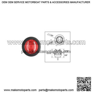 3/4" Uni-Lite  Red LED Marker/Clearance Light