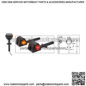 LED Dual Red/Amber Fender Light (Left Side)