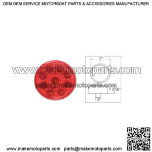 2" Red Micro-Flex  LED Marker/Clearance Light