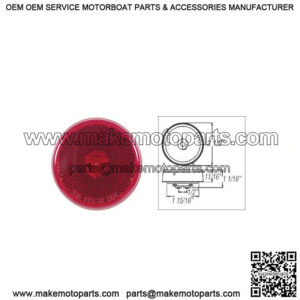 2-1/2" Red LED Marker/Clearance Light w/Reflex