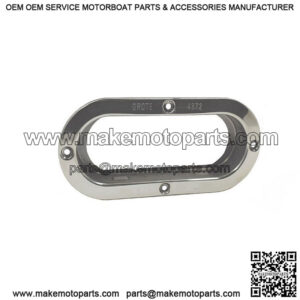 Stainless Steel Oval Light Flange, 6"