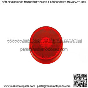 Red Round Clearance Light w/ Reflector, 2-1/2"