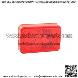 Red Rectangle Clearance Light w/ Reflector, 3"