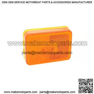 Amber Rectangle Clearance Light w/ Reflector, 3"