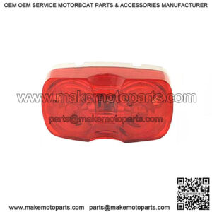 Red Square Corner Clearance Light, 4"