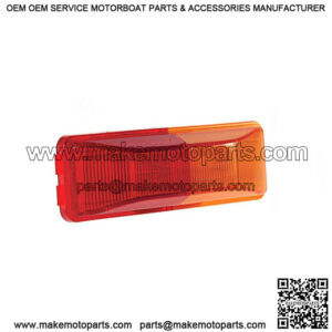 Dual Red/Amber Rectangle Clearance Light, 4"