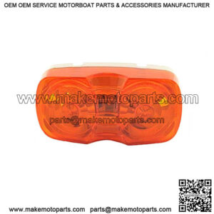 Amber Square Corner Clearance Light, 4"