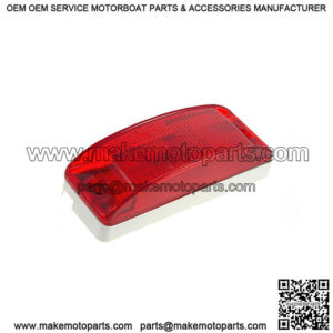 Red Resealable Turtleback  II Clearance Light w/ Reflector