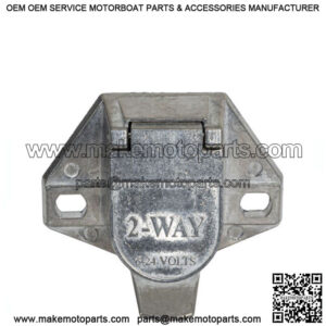 2-Pole Female Vehicle End Socket, Horizontal