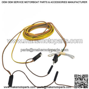 4-Wire x 24' Trailer Wire Harness w/Bullet Plugs, Single Ground