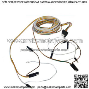 4-Wire x 24' Trailer Wire Harness w/ Bullet Plugs, Double Ground