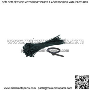 Black Nylon Cable Ties, 11" (100-pack)