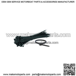 Black Nylon Cable Ties, 15" Heavy-Duty (100-pack)