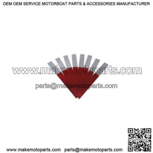 Reflective 2" x 18" Red/White Tape Strips (8-pack)