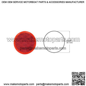 Round Adhesive Red Reflex Reflector